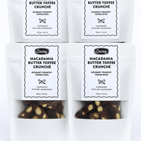 Lowrey Macadamia Butter Toffee Crunché 4 - Pack 120g | 38% Nuts - Lowrey Foods