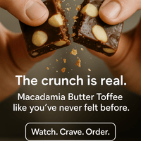 Lowrey Macadamia Butter Toffee Crunché 8 - Pack (38% Macadamias) - Lowrey Foods