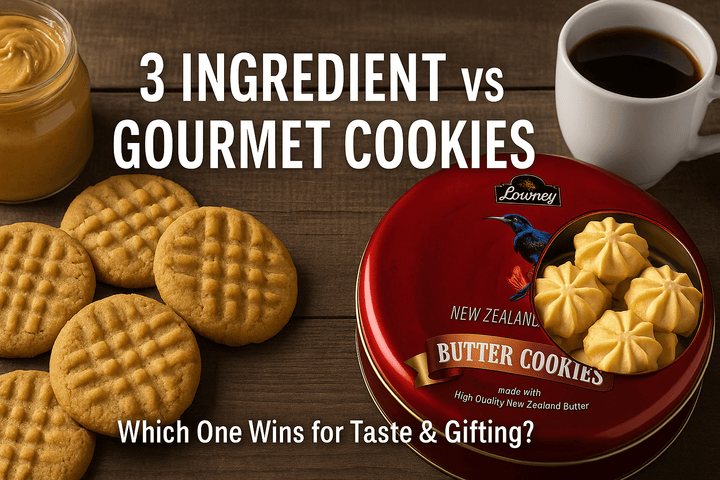 3-Ingredient Peanut Butter Cookies vs Gourmet Cookies - Lowrey Foods