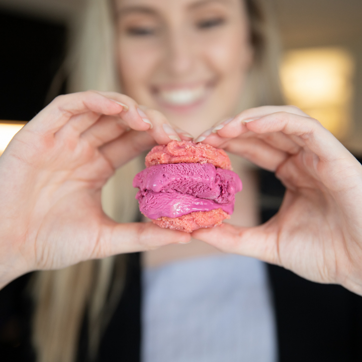 Lowrey Raspberry Butter Cookies Ice Cream Sandwich 