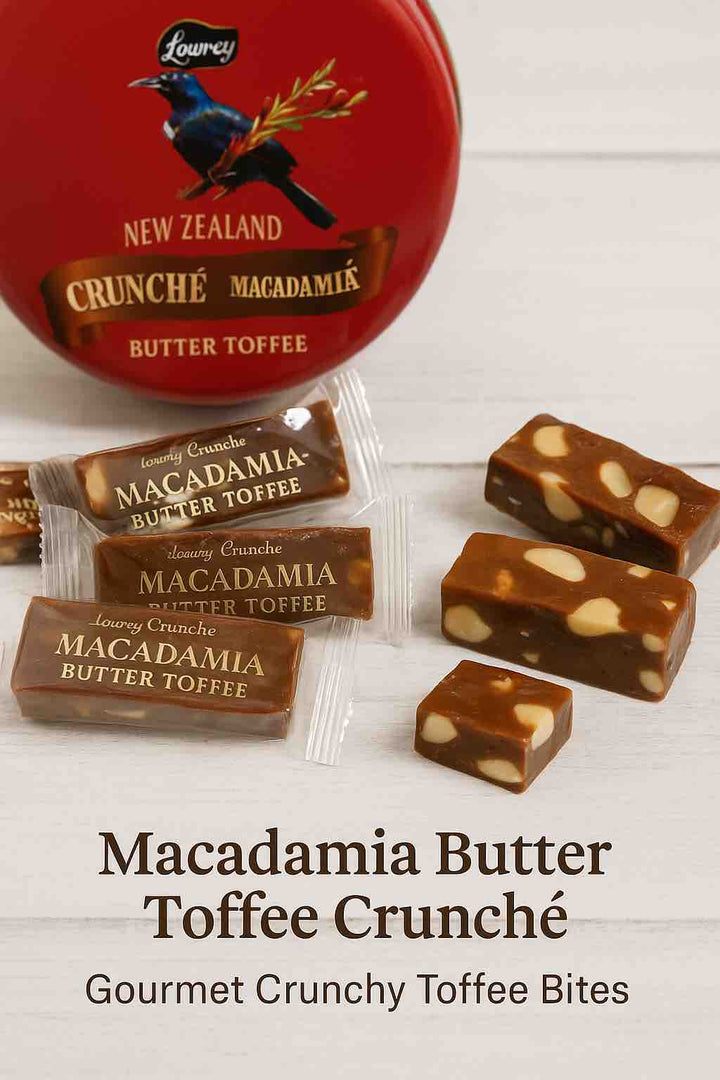 Macadamia Butter Toffee Crunché: The Gourmet Crunchy Toffee Bites - Lowrey Foods