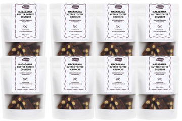 8 Packs of Lowrey Macadamia Butter Toffee Crunché 120g – Special Value Bundle of Handcrafted Gourmet Toffee with 38% Macadamias