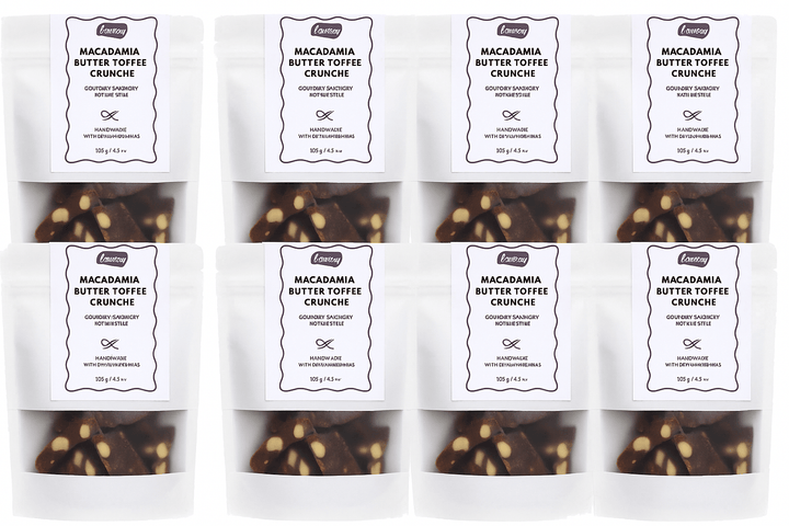 Lowrey Macadamia Butter Toffee Crunché 8 - Pack (38% Macadamias) - Lowrey Foods