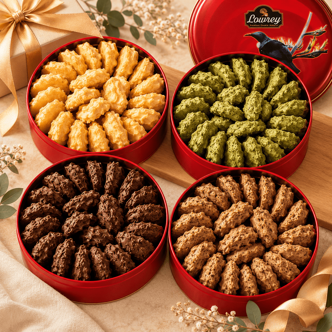 Lowrey 4-Flavour Butter Cookies Gift Set | 4 Gift Tins - Lowrey Foods