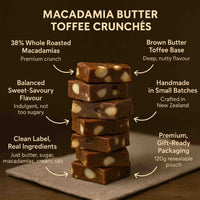 Lowrey Macadamia Butter Toffee Crunché 120g | NZ Gift - Lowrey Foods