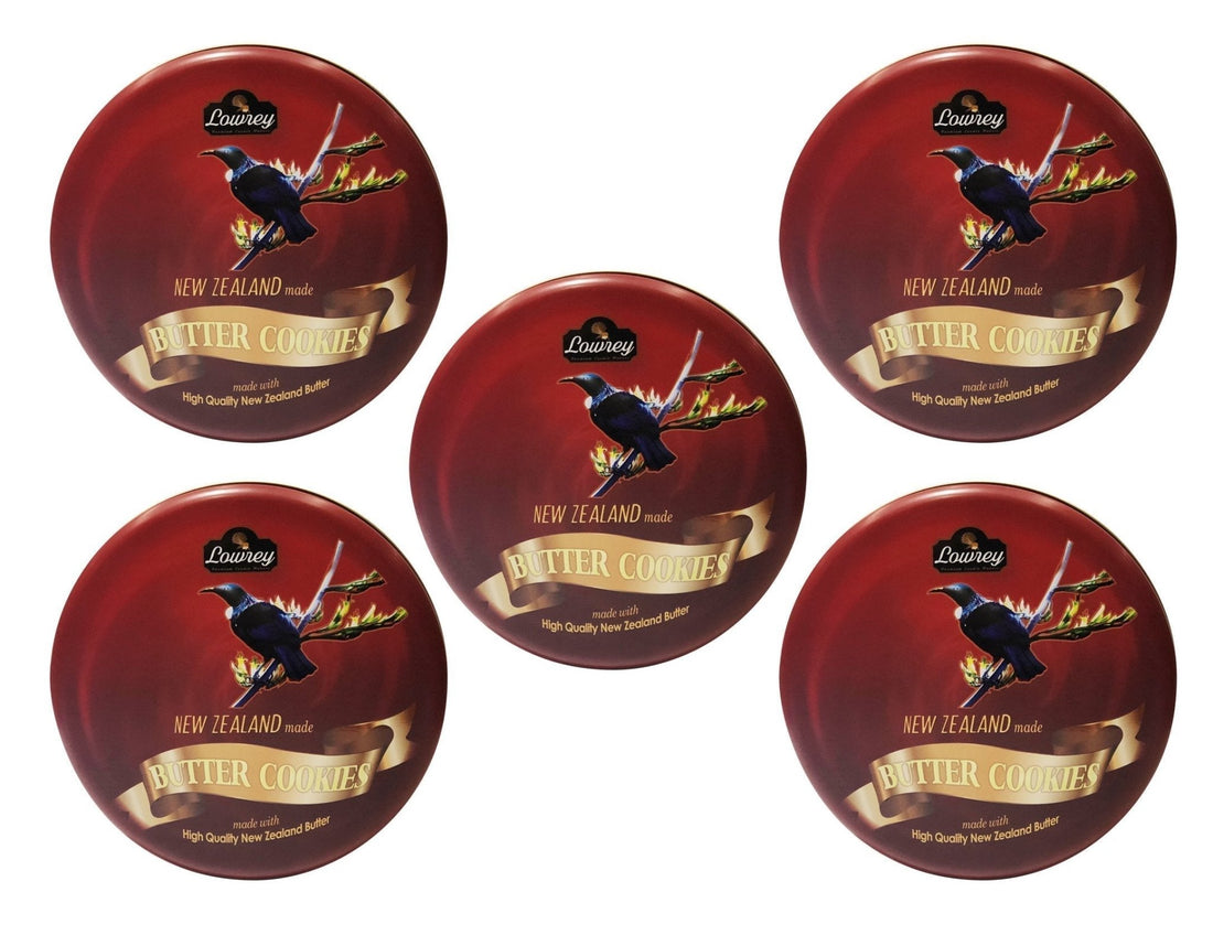 5 Flavours Lowrey Butter Cookies 5 x Tins Value Pack - Lowrey Foods