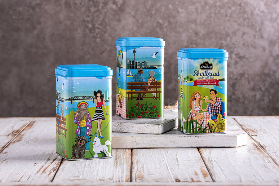 Lowrey 8 - Tin Shortbread Value Pack (4 Original + 4 Cranberry) - Lowrey Foods