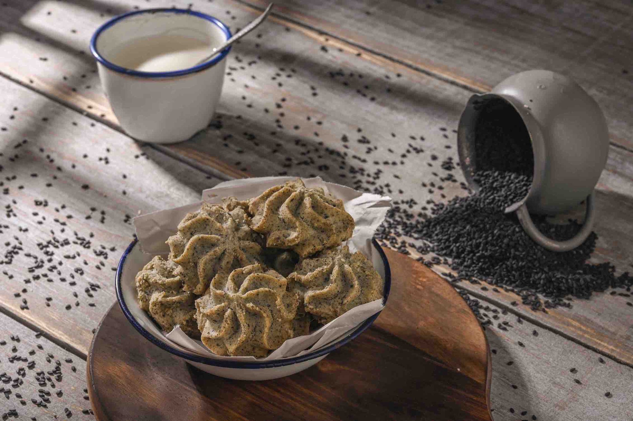 Buy Black Sesame Seed Butter Cookies Handcrafted In NZ Lowrey Foods